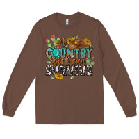 Chestnut a country girl can survive Long Sleeve Tee - MaliasSmallBusiness