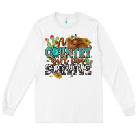 White a country girl can survive Long Sleeve Tee - MaliasSmallBusiness