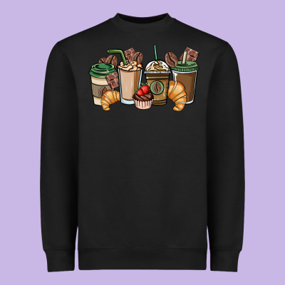 Coffee Coffee Cups Heavyweight Sweatshirt Designed By Nancycooperartshop