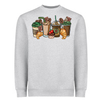 Heather Grey coffee coffee cups Heavyweight Sweatshirt - NancyCooperArtShop