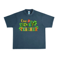 Midnight Navy one lucky teacher Urban Heavy Tee - AdoDesignShop