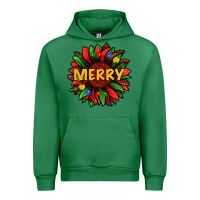 Emerald merry christmas with light sunflower bbs Urban Hoodie - BundleAndBundleShop