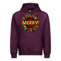 Mauve Wine merry christmas with light sunflower bbs Urban Hoodie - BundleAndBundleShop