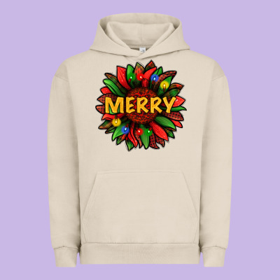 Merry Christmas With Light Sunflower Bbs Urban Hoodie Designed By Bundleandbundleshop