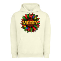 Pigment Pistachio merry christmas with light sunflower bbs Urban Hoodie - BundleAndBundleShop