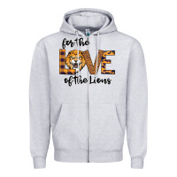 Heather Grey For the Love of the Lions Zipper Hoodie - Bettercallsaul