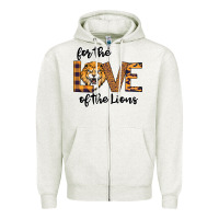 Oatmeal Heather For the Love of the Lions Zipper Hoodie - Bettercallsaul