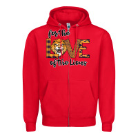Red For the Love of the Lions Zipper Hoodie - Bettercallsaul