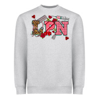 Heather Grey valentinesday lpn Heavyweight Sweatshirt - NancyCooperArtShop