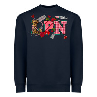 Navy valentinesday lpn Heavyweight Sweatshirt - NancyCooperArtShop