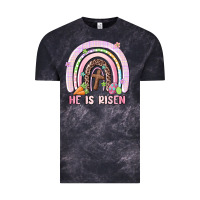 Cloud Black he is risen easter rainbow Vintage Tee - MaliasSmallBusiness