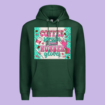 Coffee Scrubs And Rubber Gloves Premium Hoodie Designed By Tumblerdesignbyshophia