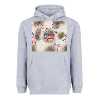 Heather Grey usa land of the free because of the brave Heavyweight Hoodie - TumblerDesignByShophia