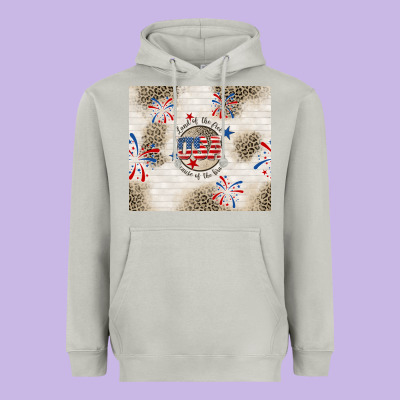 Usa Land Of The Free Because Of The Brave Heavyweight Hoodie Designed By Tumblerdesignbyshophia