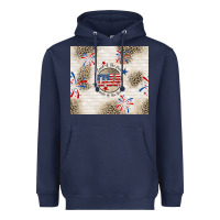 Navy usa land of the free because of the brave Heavyweight Hoodie - TumblerDesignByShophia