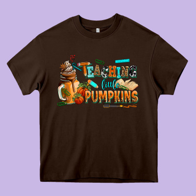 Teaching Little Pumpkins Heavy Core Tee Designed By Adodesignshop