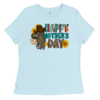 Baby Blue happy mothers day Ladies Tee - RacoonDesign