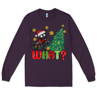 Plum christmas  cat  what Long Sleeve Tee - MaliasSmallBusiness