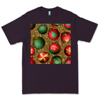 Plum christmas ornaments and leopard seamless pattern Premium Tee - BundleAndBundleShop
