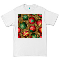 White christmas ornaments and leopard seamless pattern Premium Tee - BundleAndBundleShop