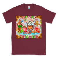 Burgundy christmas coffee class Classic Tee - CowhideDigitalArt