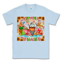 Dusty Blue christmas coffee class Classic Tee - CowhideDigitalArt