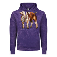 Cloud Purple Baby Hereford Pig Vintage Hoodie - LillyAllenDesigns