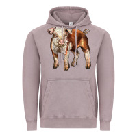 Vintage Zinc Baby Hereford Pig Vintage Hoodie - LillyAllenDesigns