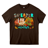 Chocolate Brown pumpkın Spıce Heavy Core Tee - AdoDesignShop