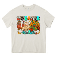 Cream pumpkın Spıce Heavy Core Tee - AdoDesignShop