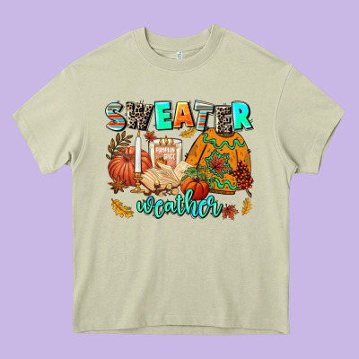 Pumpkın Spıce Heavy Core Tee Designed By Adodesignshop