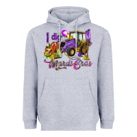 Heather Grey I dig Mardi Gras Heavyweight Hoodie - HowdyJamesFarm