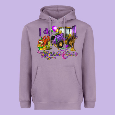 I Dig Mardi Gras Heavyweight Hoodie Designed By Howdyjamesfarm