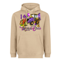 Mushroom I dig Mardi Gras Heavyweight Hoodie - HowdyJamesFarm