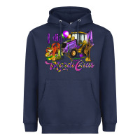 Navy I dig Mardi Gras Heavyweight Hoodie - HowdyJamesFarm