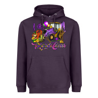 Plum I dig Mardi Gras Heavyweight Hoodie - HowdyJamesFarm