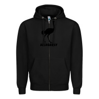Black ALLEGEDLY FUNNY OSTRICH Zipper Hoodie - Bettercallsaul