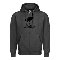 Charcoal Heather ALLEGEDLY FUNNY OSTRICH Zipper Hoodie - Bettercallsaul