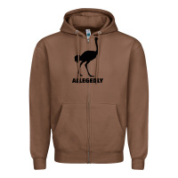 Chestnut ALLEGEDLY FUNNY OSTRICH Zipper Hoodie - Bettercallsaul