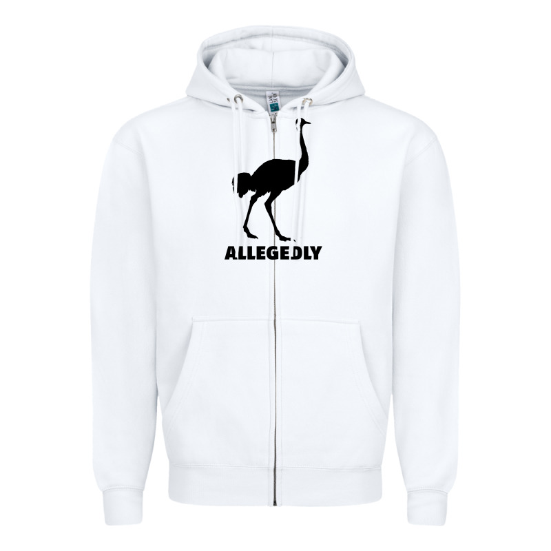 Allegedly Funny Ostrich Zipper Hoodie by Bettercallsaul | Teevron