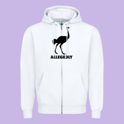 Allegedly Funny Ostrich Zipper Hoodie Designed By Bettercallsaul