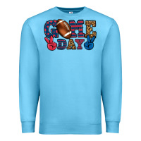 Ocean Blue Game day red and blue Premium Sweatshirt - HowdyJamesFarm