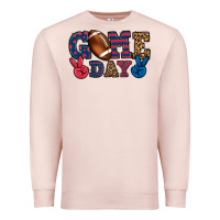 Pale Pink Game day red and blue Premium Sweatshirt - HowdyJamesFarm