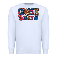 White Game day red and blue Premium Sweatshirt - HowdyJamesFarm