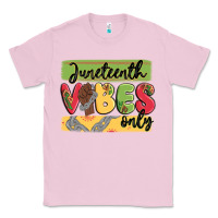 Bubblegum Pink juneteenth vibes only Classic Tee - MaliasSmallBusiness