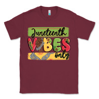 Burgundy juneteenth vibes only Classic Tee - MaliasSmallBusiness
