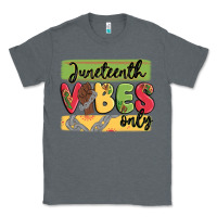 Charcoal Heather juneteenth vibes only Classic Tee - MaliasSmallBusiness