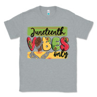 Heather Grey juneteenth vibes only Classic Tee - MaliasSmallBusiness