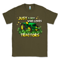 Army Green just a boy who loves tractors Classic Tee - JahusDesignShop