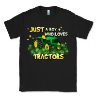 Black just a boy who loves tractors Classic Tee - JahusDesignShop